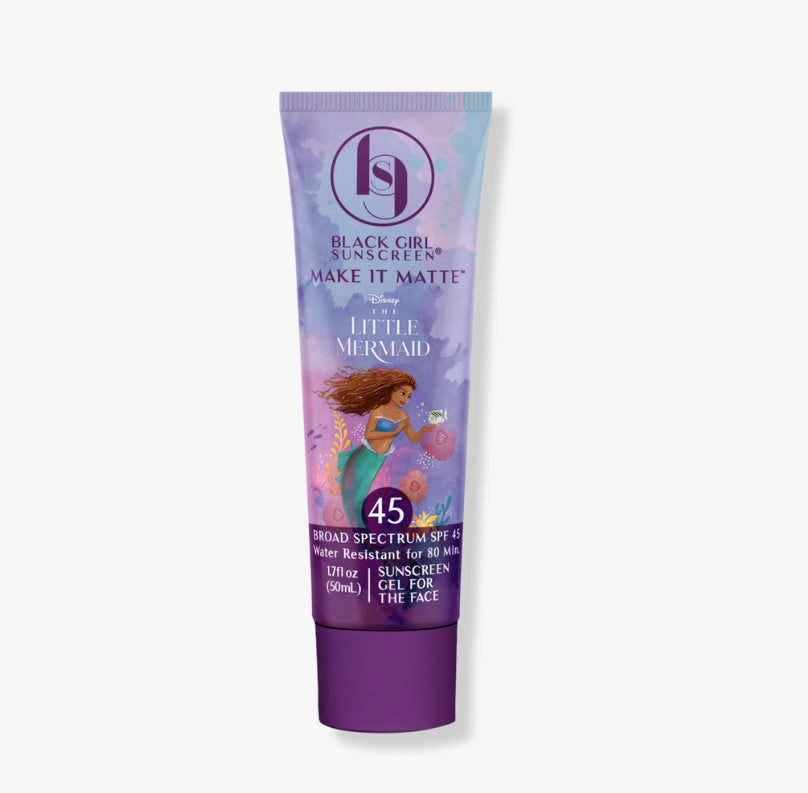 BLACK GIRL SUNSCREEN LITTLE MERMAID MAKE IT MATTE SPF45