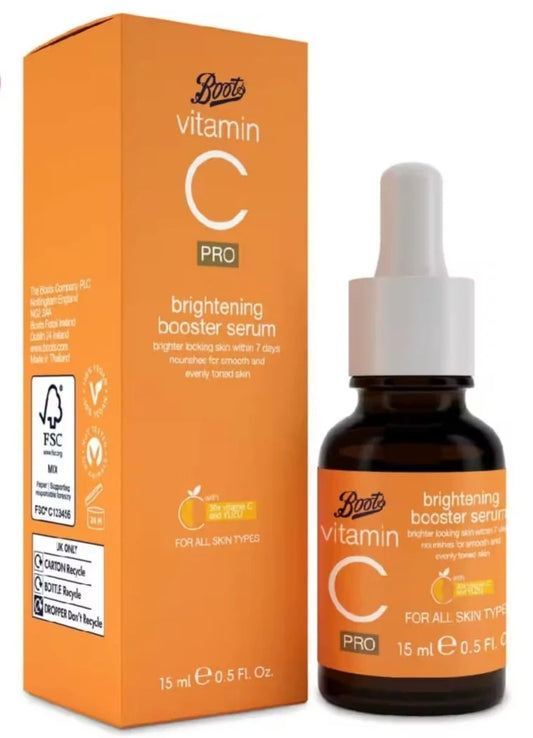 BOOTS VITAMIN C PRO BRIGHTENING BOOSTER SERUM