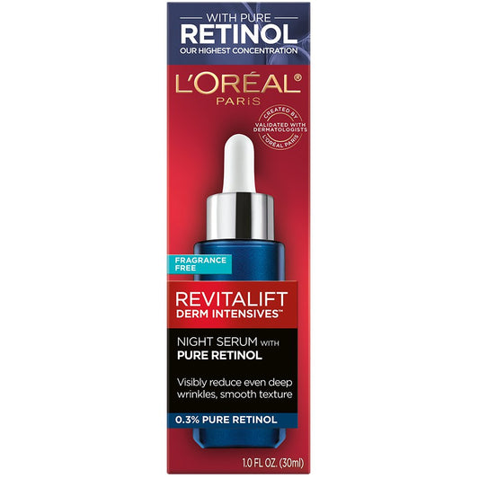 L’ORÉAL NIGHT SERUM,0.3% PURE RETINOL