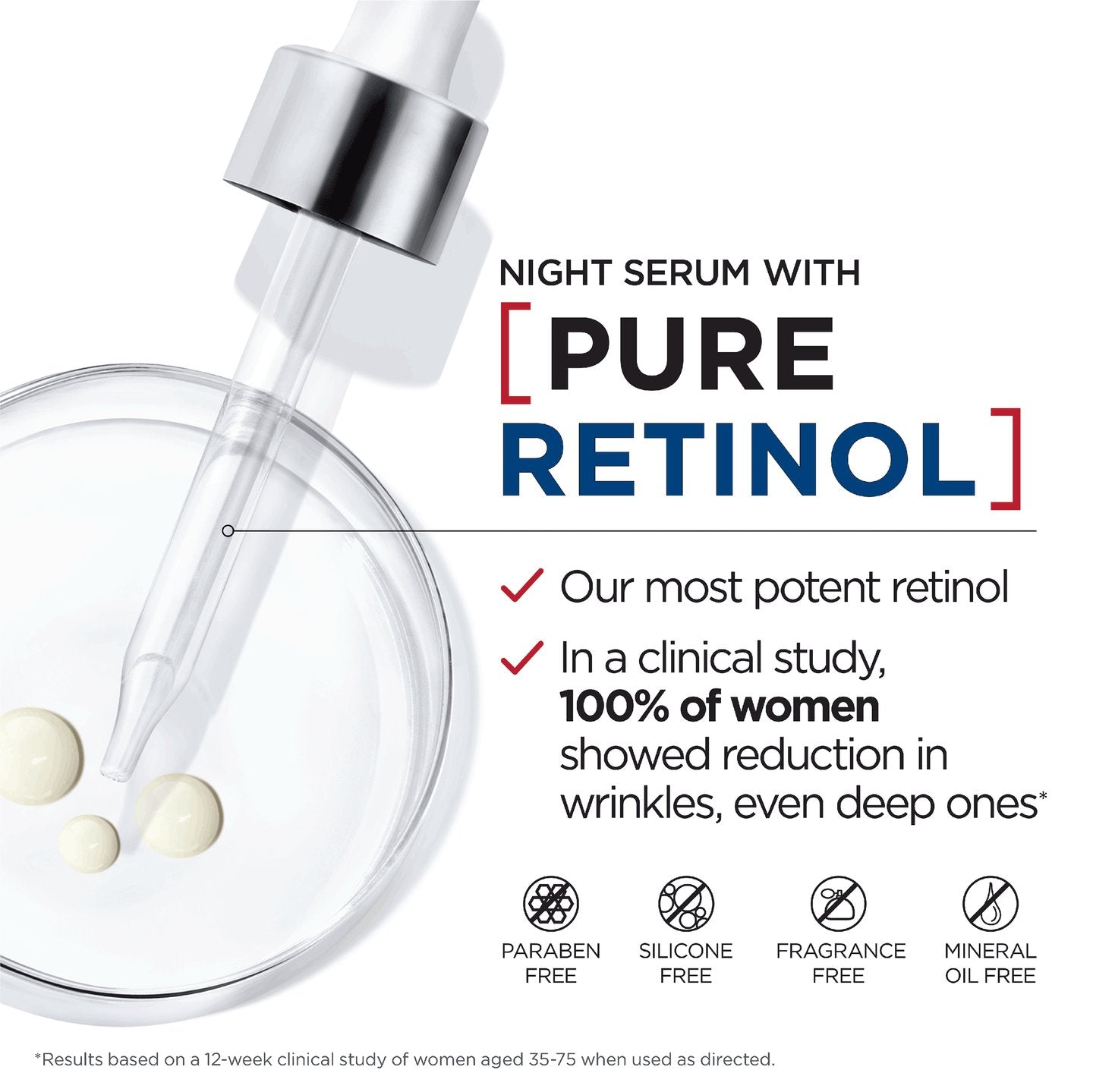 L’ORÉAL NIGHT SERUM,0.3% PURE RETINOL