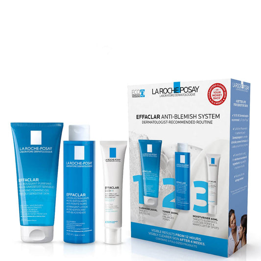 LA ROCHE POSAYEFFACLAR 3-STEP ANTI-BLEMISH SYSTEM FOR BLEMISH-PRONE SKIN