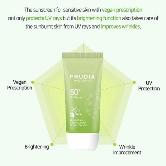 FRUDIA GREEN GRAPE SEBUM CONTROL COOLING SUN GEL