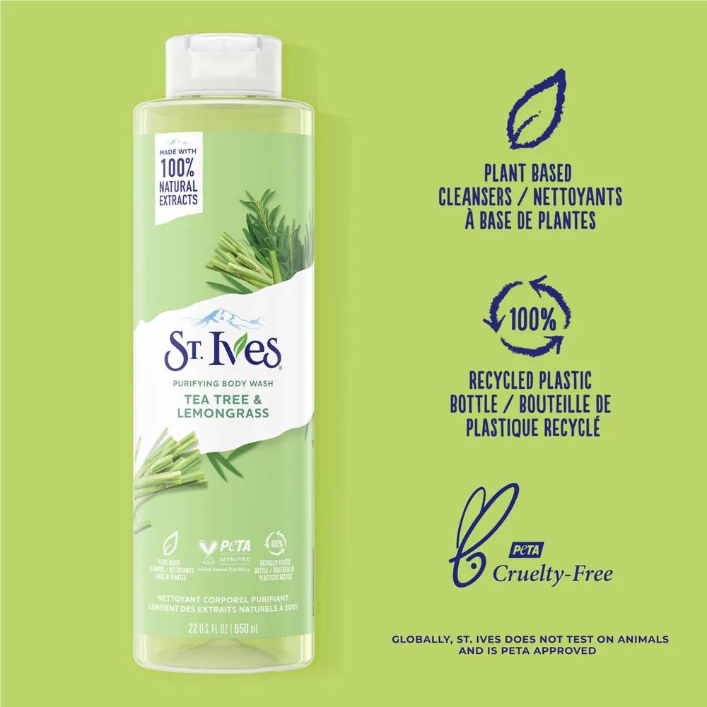 ST IVES TEA TREE AND LEMON GRASS BODY WASH