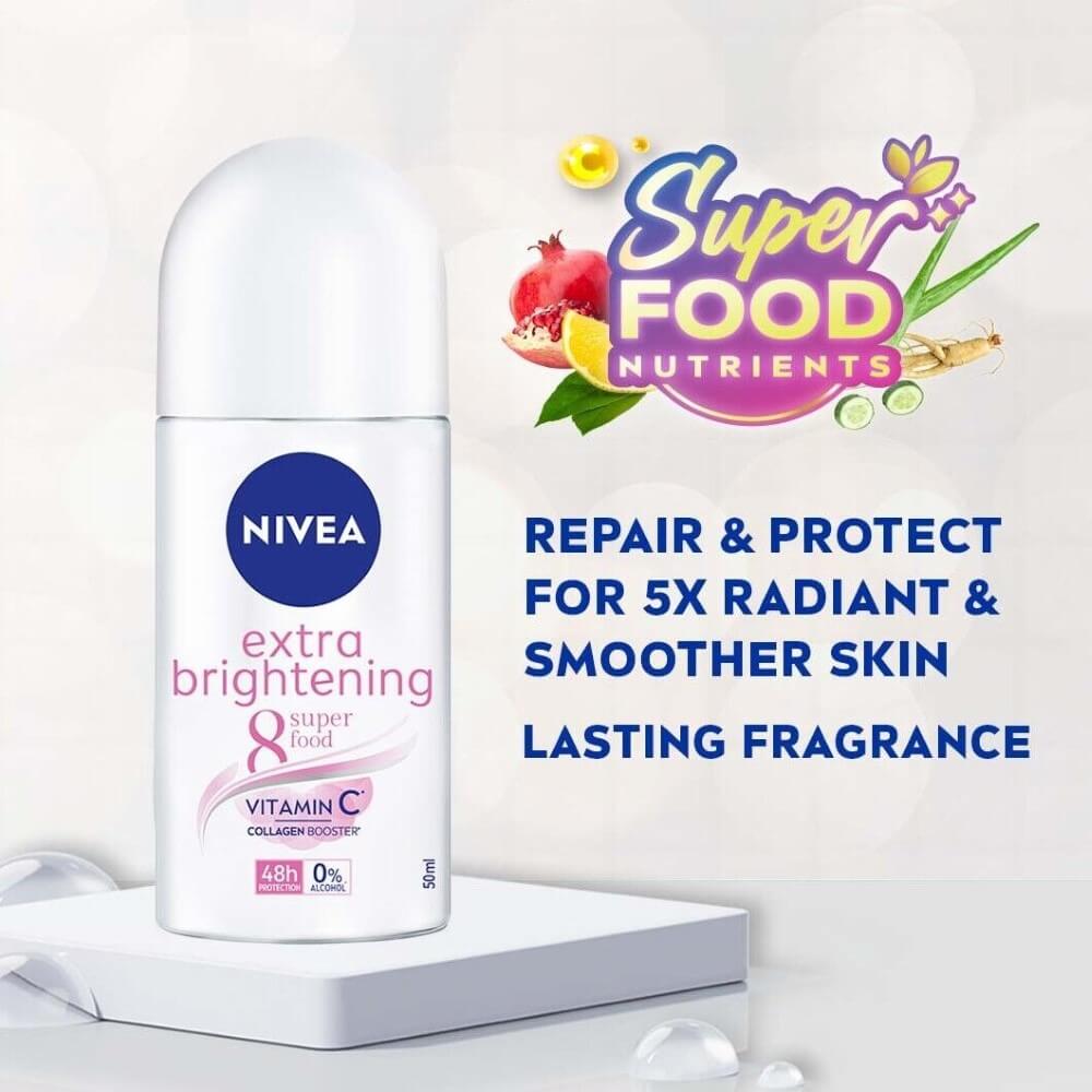 NIVEA EXTRA BRIGHTENING 8 SUPER FOOD ROLL ON