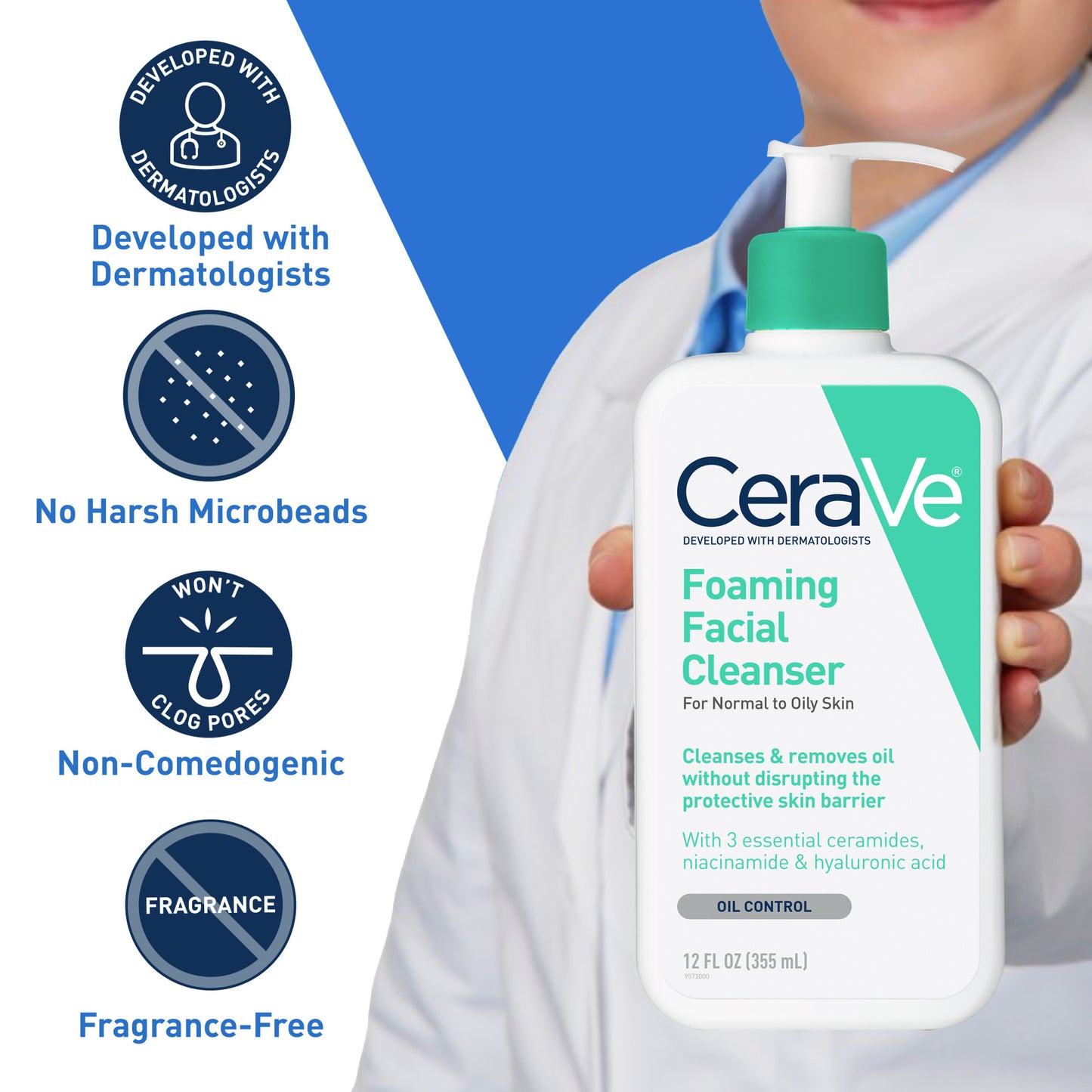 CERAVE FOAMING FACIAL CLEANSER