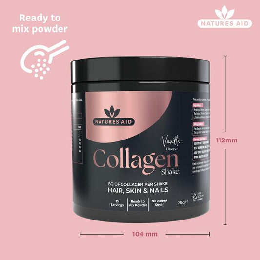 NATURES AID COLLAGEN SHAKE FOR HAIR SKIN & NAILS(VANILLA FLAVOR)