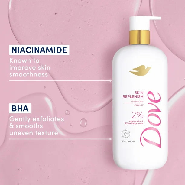 DOVE SKIN REPLENISH 2% NIACINAMIDE & BHA REFINING SERUM BODY WASH