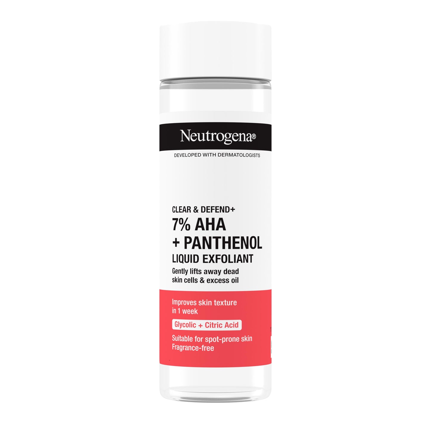 NEUTROGENA CLEAR&DEFEND + LIQUID EXFOLIANT WITH AHA+ PANTHENOL