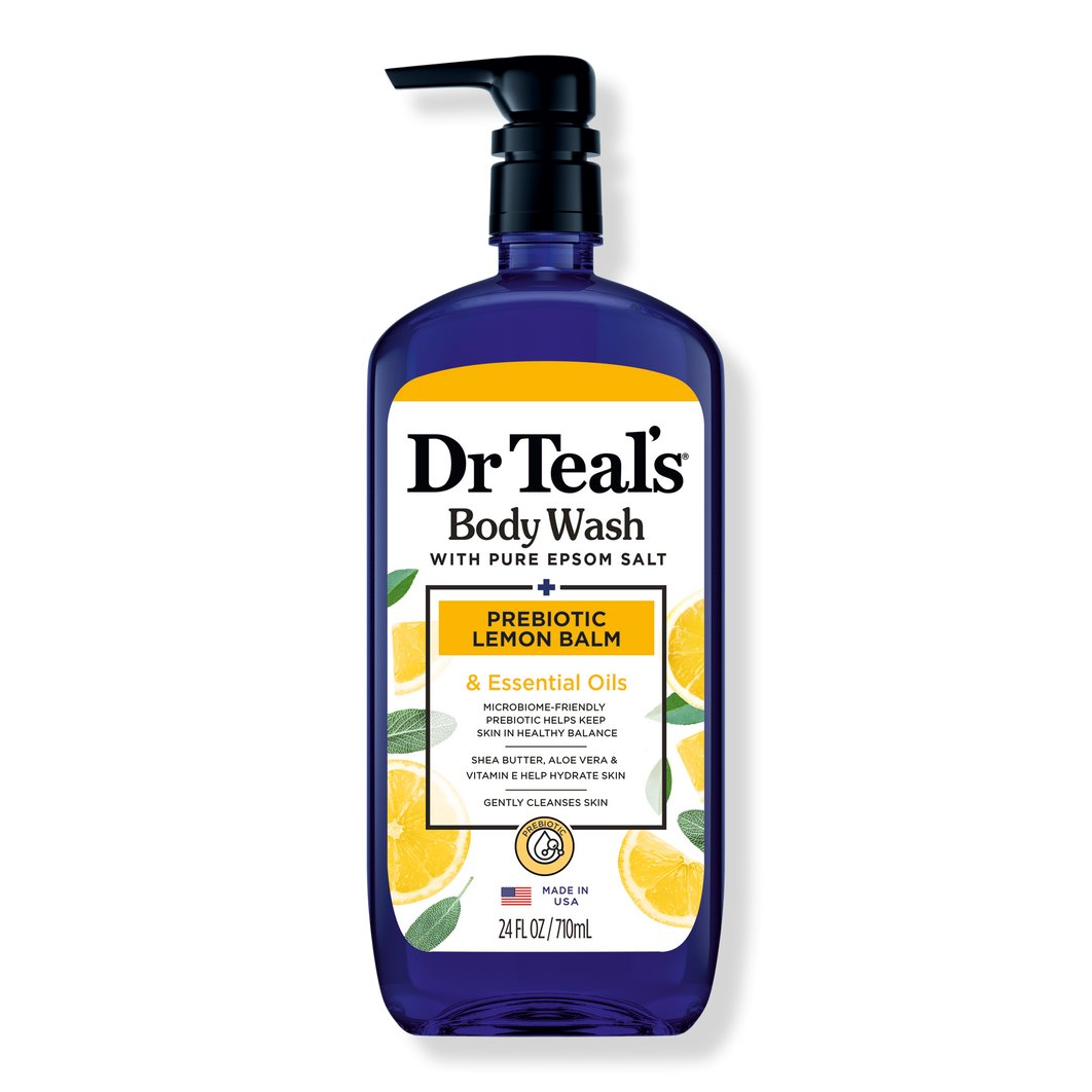 DR TEAL’S BODY WASH WITH PREBIOTIC LEMON BALM