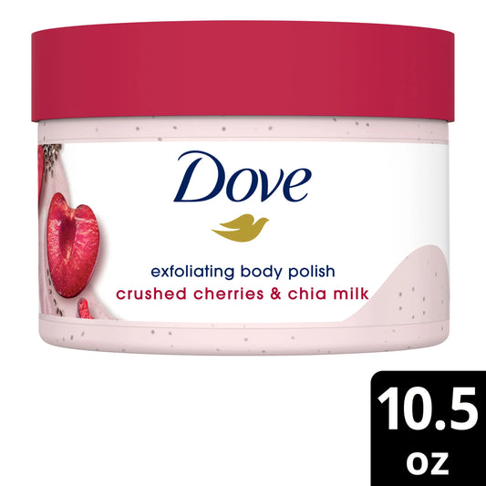 DOVE EXFOLIATING BODY POLISH (CRUSHED CHERRIES AND CHIA MILK)