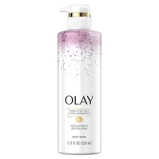 OLAY EXFOLIATING HIMALAYAN SALT & PINK GRAPEFRUIT BODY WASH