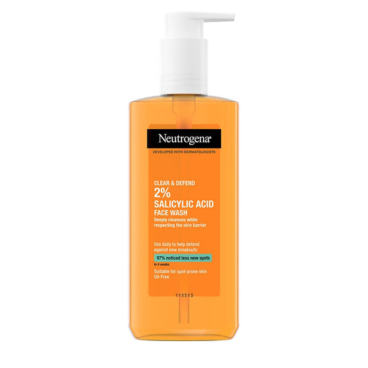 NEUTROGENA® CLEAR & DEFEND 2% SALICYLIC ACID FACE WASH