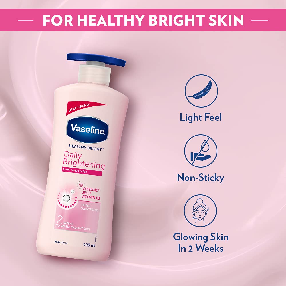 VASELINE DAILY BRIGHTENING LOTION WITH TRIPLE SUNSCREEN