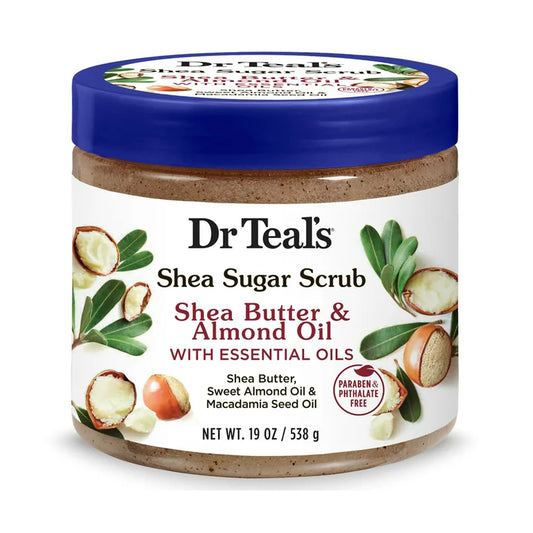 DR TEAL’S SHEA SUGAR BODY SCRUB WITH SHEA BUTTER AND ALMOND OIL