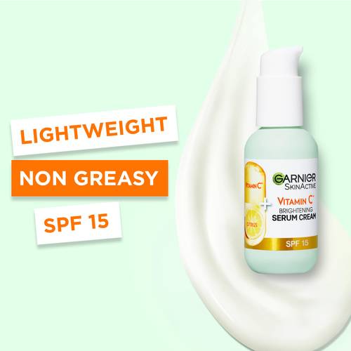 GARNIER SKIN ACTIVE VITAMIN C BRIGHTENING SERUM CREAM WITH SPF15