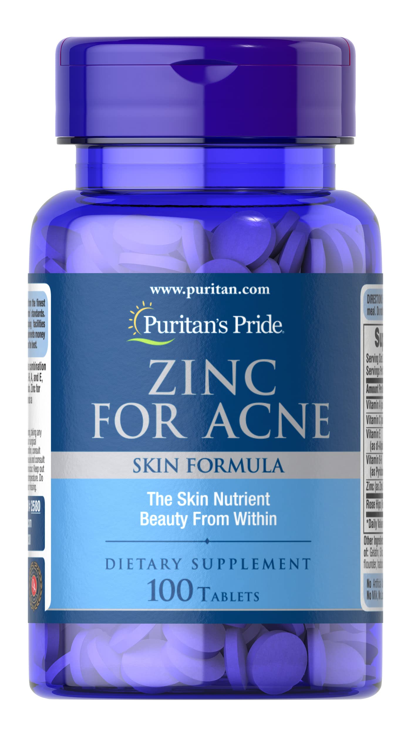 PURITAN’S PRIDE ZINC FOR ACNE DIETARY SUPPLEMENT