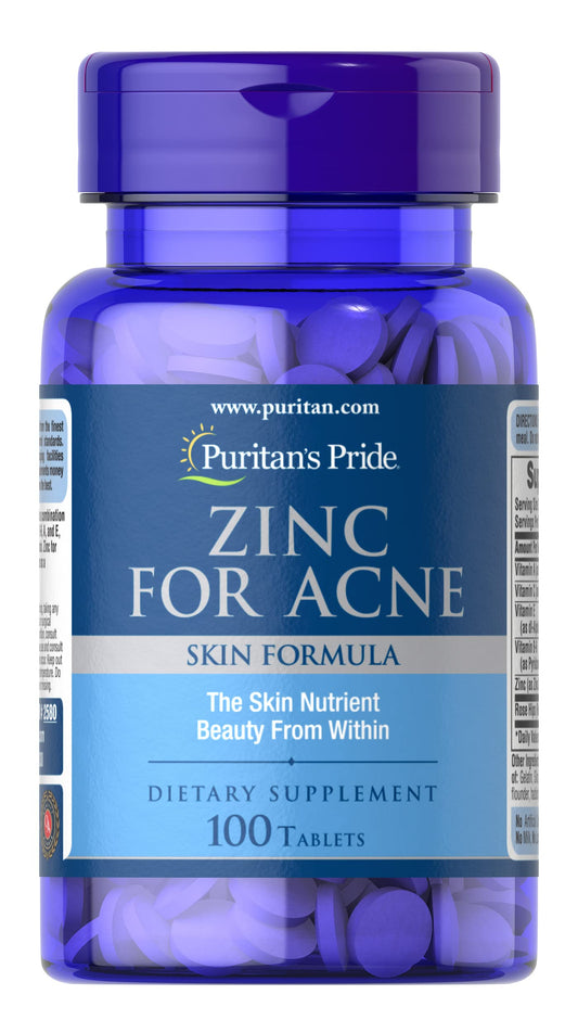 PURITAN’S PRIDE ZINC FOR ACNE DIETARY SUPPLEMENT