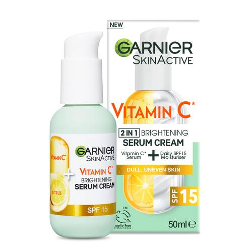 GARNIER SKIN ACTIVE VITAMIN C BRIGHTENING SERUM CREAM WITH SPF15